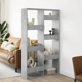 3309576 vidaXL Разделител за стая, бетонно сив, 100x33x175 см, инженерно дърво