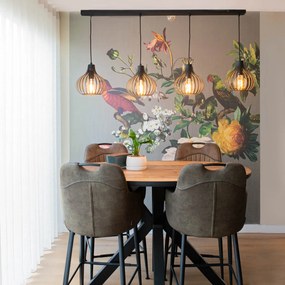 Модерен висящ аплик черен 4-светлина - Saffira