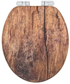 WENKO 25226100-WC седалка RUSTIC 35,5x42,5 cm кафява/сребриста