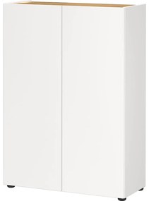 Бяла стойка за обувки от декор от дъб 74x105x33 cm Alviano – Germania