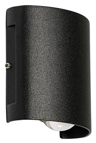 Външна стенна лампа черна с LED 2-светлина IP54 - Silly