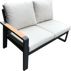 Сив алуминиев градински комплект за отдих за 5 души Rotterdam – Rojaplast