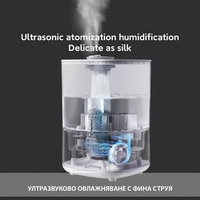 Овлажнител за въздух Xaomi Lydsto F100, До 20 м2, 200 л/ч, 2.5 л, 3 нива, Автоматично спиране, Бял