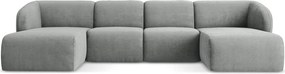 Сив шенилов ъглов диван (U форма) Lani – Makamii