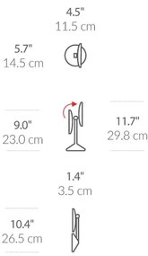 Козметично огледало със светлина/увеличително (10x) ø 12 cm Travel – simplehuman