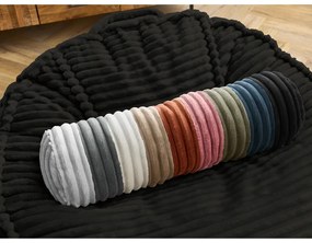 Черен пуф от рипсено кадифе Socrate – Bobochic Paris