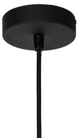 Модерен висящ лампион бял с черно - плат