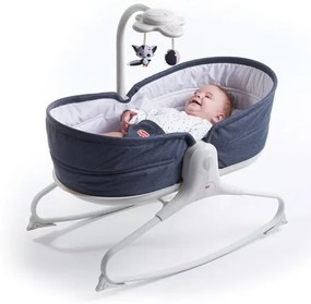 Музикален шезлонг 3в1 Rocker Napper Denim 0м+ - Tiny Love