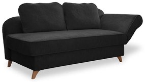 Антрацитен шезлонг от рипсено кадифе (десен ъгъл) Chic Charlotte – Miuform