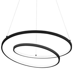 Ideal Lux - LED Пендел OZ LED/48W/230V Ø 60 cm черен