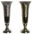 Ваза DKD Home Decor Златен Сребрист Алуминий 13 x 13 x 33 cm (2 броя)