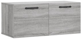 830074 vidaXL Стенен шкаф, сив сонома, 80x36,5x35 см, инженерно дърво