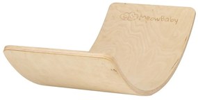 Балансираща дъска от масивен бор в естествен цвят 80x30x18 cm Montessori – Meowbaby