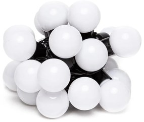 Бяла светлинна верига с LED крушки , 20 лампички - LUKKA
