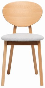 Комплект от 2 букови трапезни стола със сива седалка Milo - Bonami Selection