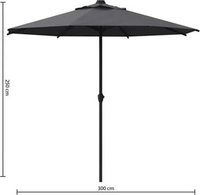 Прав накланящ се чадър Hesperide Loompa, 3 m - Пшеница/Глина