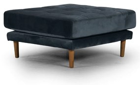 Табуретка Midcentury в черно кадифе, 80/80/37 см