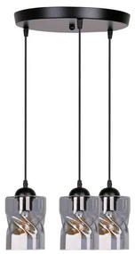 Черно висящо осветително тяло със стъклен абажур Felis - Candellux Lighting