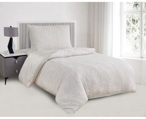 Бежово единично спално бельо от жакард 140x200 cm Boston – My House