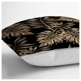 Калъфка за възглавница "Златни листа с черен цвят", 45 x 45 cm - Minimalist Cushion Covers