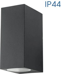 Фасадно осветително тяло PORTO, черен, 2xGU10