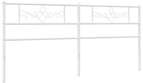 355354 vidaXL Метална табла за глава, бяла, 200 см