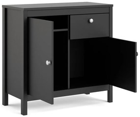 Черен нисък скрин 82x80 cm Madrid – Tvilum