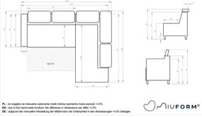 Бежов ъглов разтегателен диван десен ъгъл Sweet Harmony - Miuform