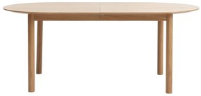 Сгъваема трапезна маса с дъбов плот в естествен цвят 100x190 cm Gallina – Unique Furniture