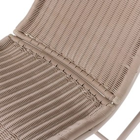 Бежов градински стол от изкуствен ратан Tom – WOOOD