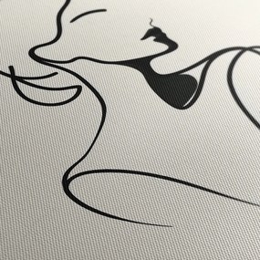 Картина на платно – Жена в минималистични линии
