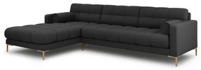 Тъмносив ъглов диван (ляв ъгъл) Bali – Cosmopolitan Design