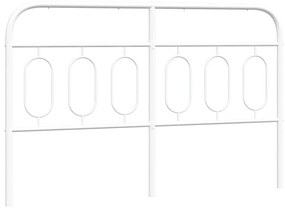 377199 vidaXL Метална табла за глава, бяла, 140 см