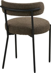 Кафяв тапициран трапезен стол Badalona – House Nordic