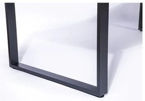 Комплект от 4 ратанови стола за хранене Gabriela и черна маса Strong - Bonami Essentials