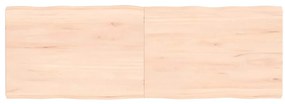 363890 vidaXL Плот за маса 120x40x(2-4) см необработено масивно дърво жив ръб