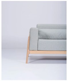 Синьо-сив диван с масивна дъбова конструкция , 210 см Fawn - Gazzda