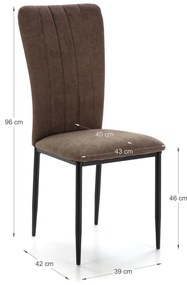 Кафяви трапезни столове в комплект от 4 бр. Holly – Marckeric