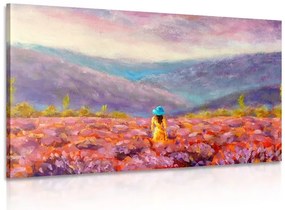 Картина на платно – Момиче в жълта рокля