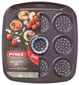 Тава за Фурна Pizza Mini Pyrex Asimetria Поцинкована Стомана (9 Отделения) (16 x 16 cm)