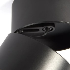 Комплект от 2 модерни прожектора черни кръгли регулируеми - Go Nine