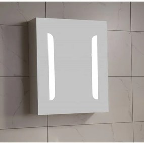 Огледален PVC шкаф ICMC 4514-55, Inter Ceramic, с LED осветление, 45x14x55см