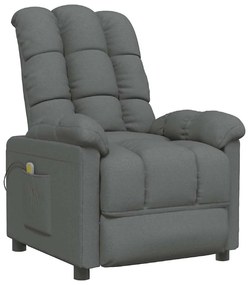 342734 vidaXL Масажен стол, тъмносив, текстил