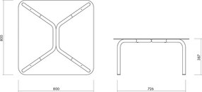Масичка за кафе със стъклен плот в сребрист цвят 60x80 cm Uku – noo.ma