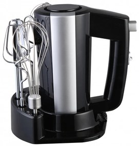 Миксер Rosberg R51110KB, 300 W, 5 скорости + Турбо, Поставка за аксесоари, Черен/сребрист