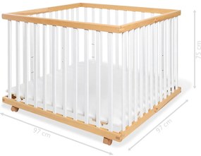 Детска кошара Lexus - Естествена - Бяла