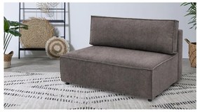 Светлокафяв модул за диван от велур, централна част Nihad modular - Bobochic Paris
