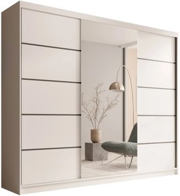 Гардероб Galadriel 250 с плъзгащи врати-Бял