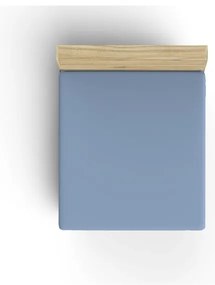 Син чаршаф от еластичен памук 160x200 cm - Mijolnir