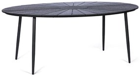 Черна градинска маса с плот от артдърво , 190 x 115 cm Marienlist - Bonami Selection